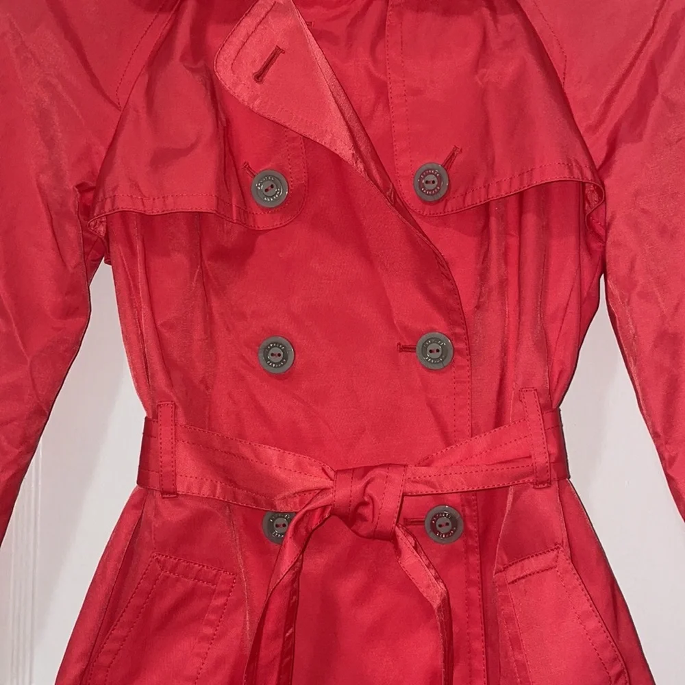 Express Belted Coral Trench Coat XS